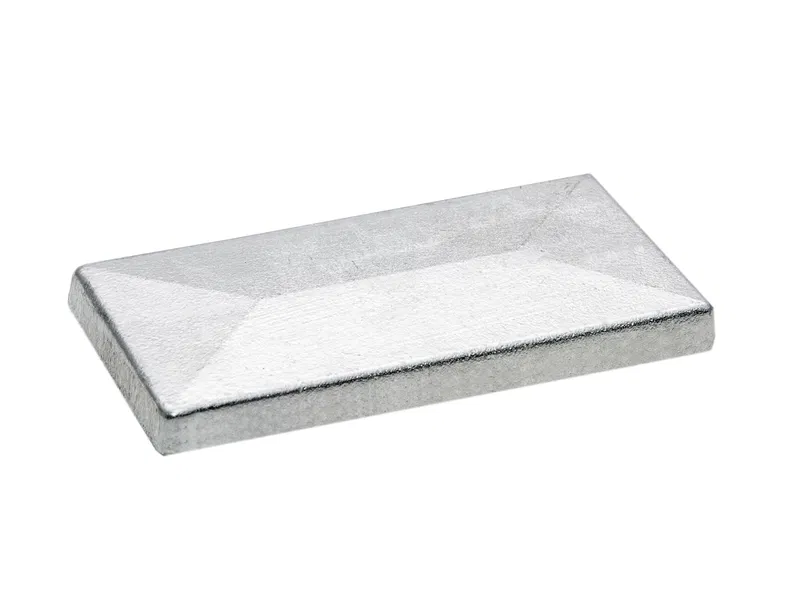 Alu Kappe für RR 80 x 40 mm, mit Überstad und Edelstahlfeder