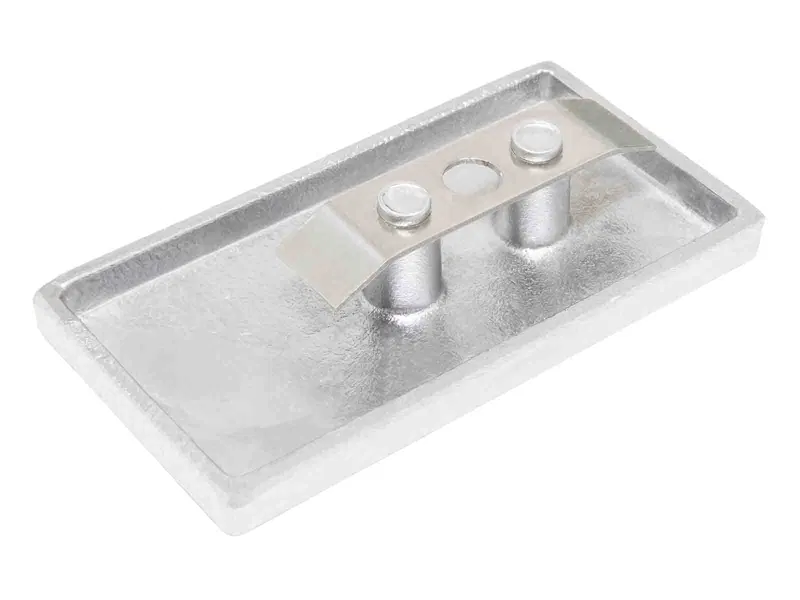 Alu Kappe für RR 80 x 40 mm, mit Überstad und Edelstahlfeder